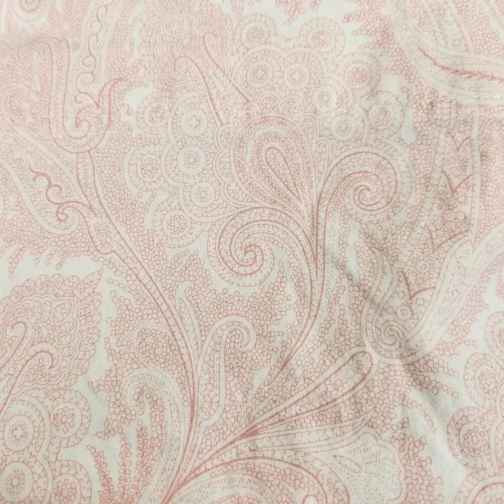 Lauren Ralph Lauren Pink Paisley Pillowcases (2) 18X30 100% Cotton Preppy
